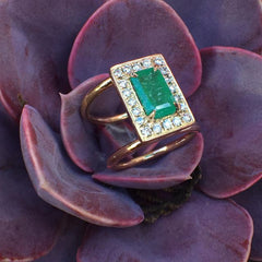 Wedding Emerald Ring custom made