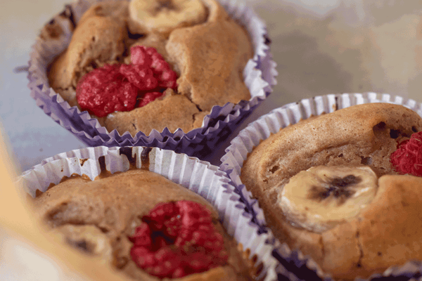 Banana Raspberry Muffins