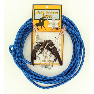 Kids Spur and Rope Set Blue