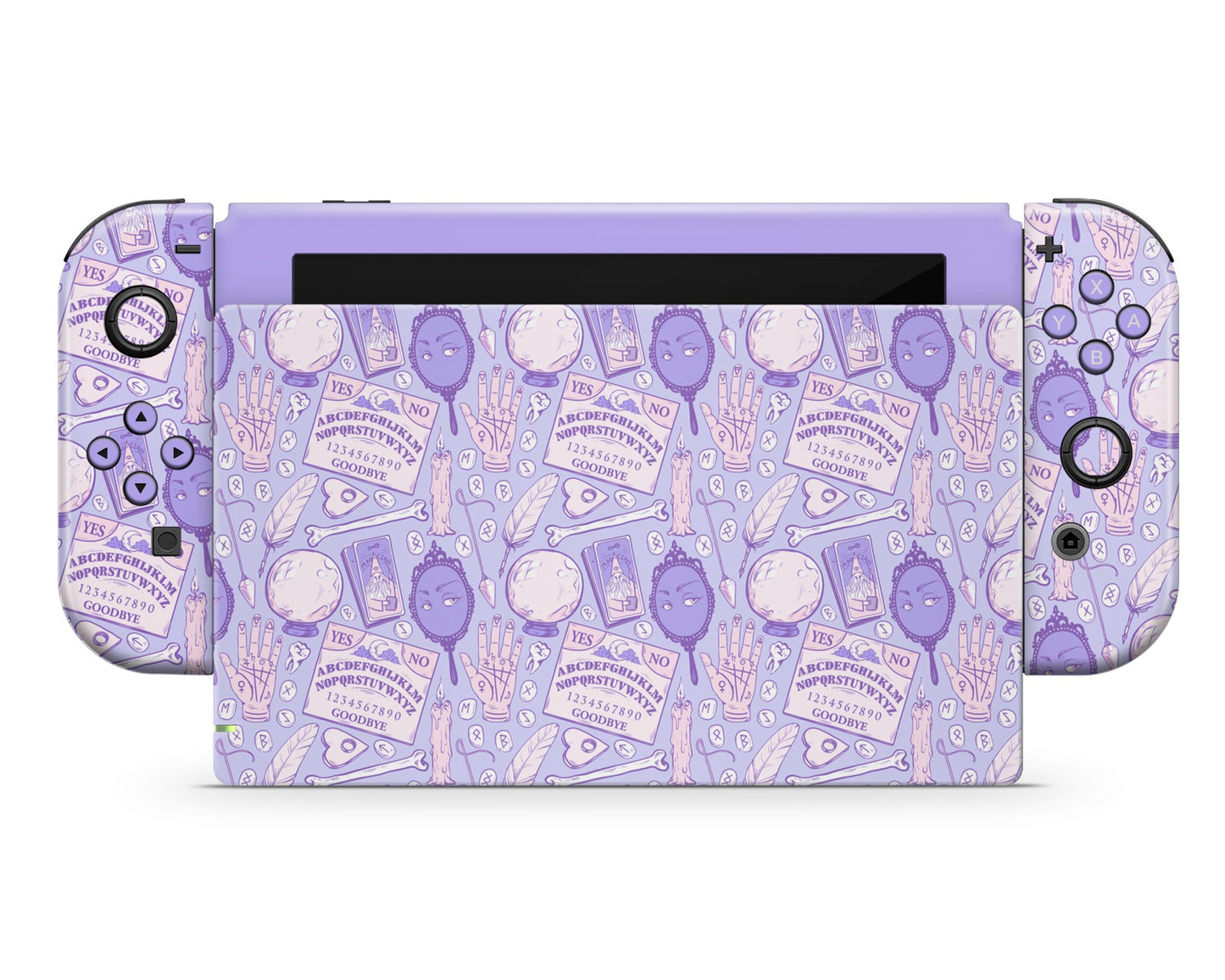 Lux Skins Nintendo Switch Purple Pastel Goth Aesthetic Full Set Skins - Pattern Cute Skin