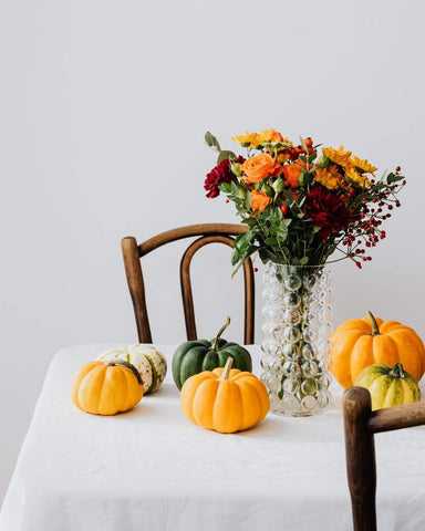 squash and flowers