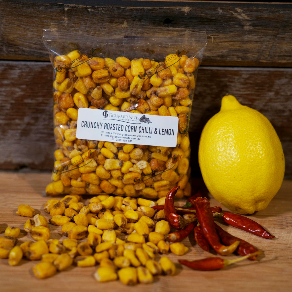 Crunchy Roasted Corn Chilli & lemon