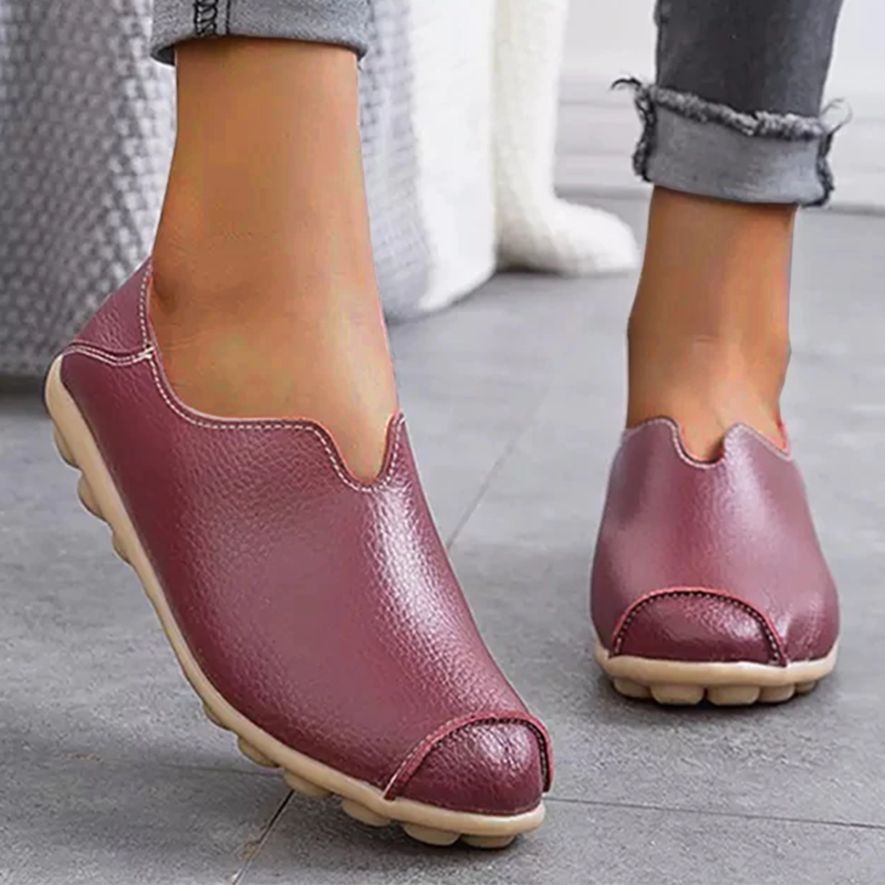 Belifi Casual flat heel cow tendon low top shoes