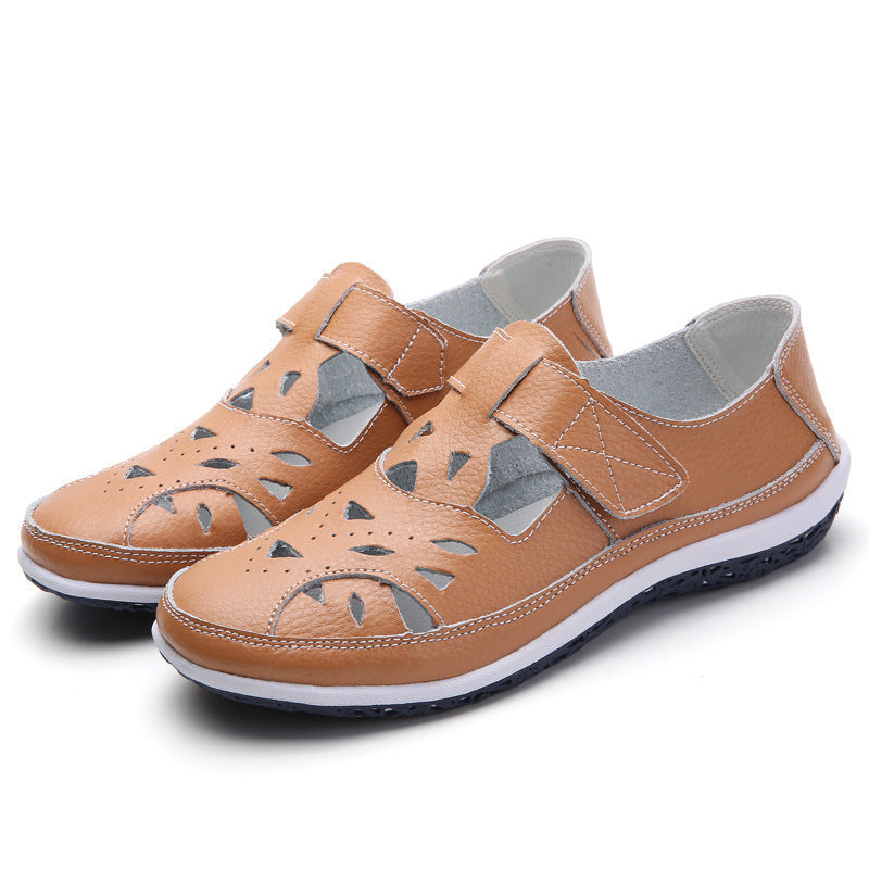 Belifi Retro Soft Soled Hollow Sandals