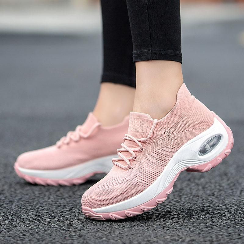 Belifi Lace Up Walking Running Shoes Platform Sneakers