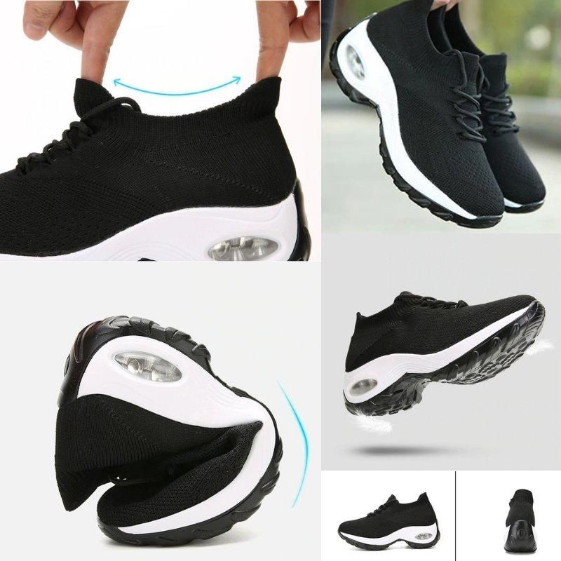 Belifi Lace Up Walking Running Shoes Platform Sneakers