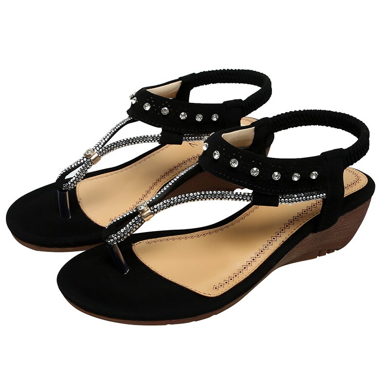 Belifi Fashion Summer Shoes Woman Slip On Fashion Wedge Sandals