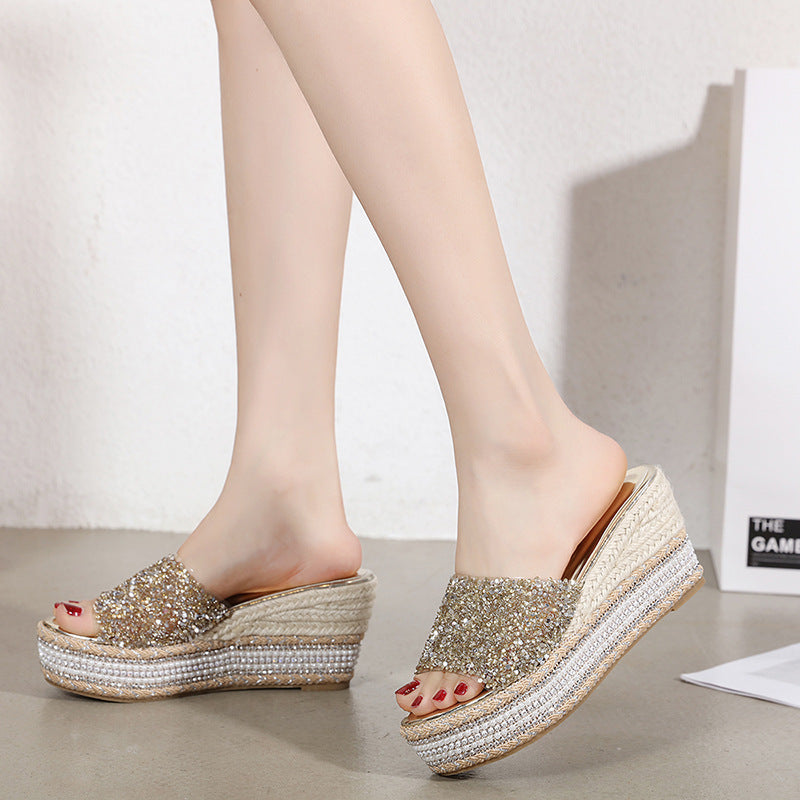 Belifi High Heel Thick Sole PlatformSlippers