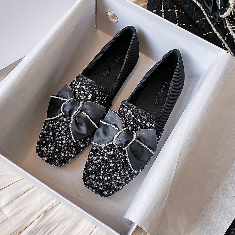 Belifi Gentle Flat Rhinestone Shoes