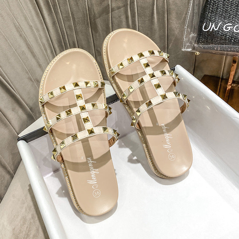 Belifi Platform Stud Sandals