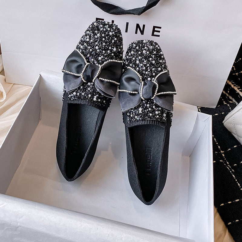 Belifi Gentle Flat Rhinestone Shoes