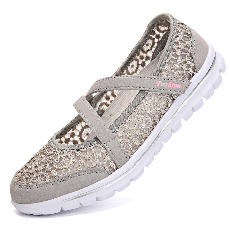 Belifi Lace Breathable Casual Flat Shoes