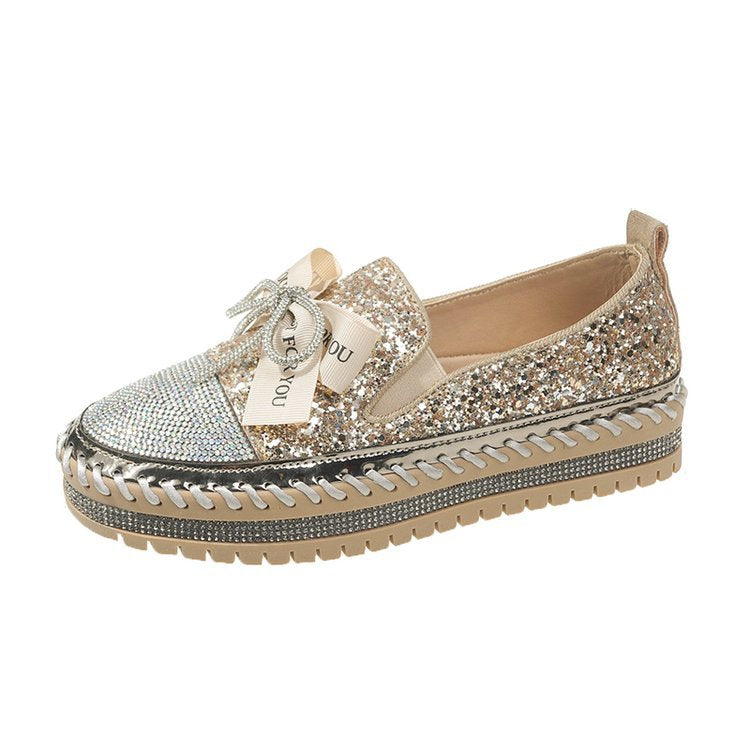 Belifi Shimmering Butterfly: Rhinestone-Encrusted Slip-On Shoes