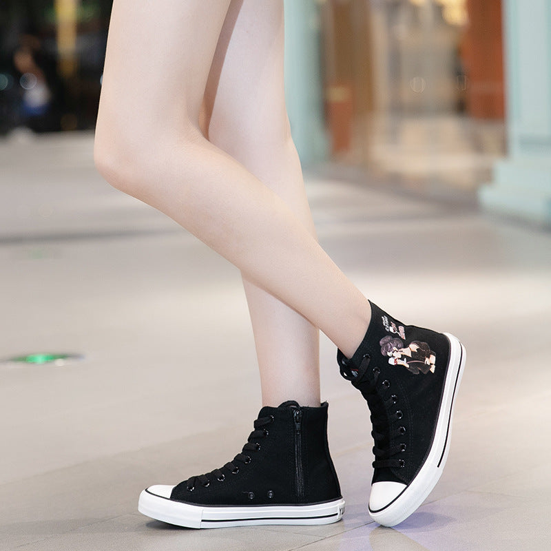 Belifi Breatheable Casual High Top Canvas Shoes