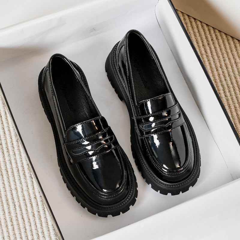 Belifi London Noir Thick-Soled Loafers