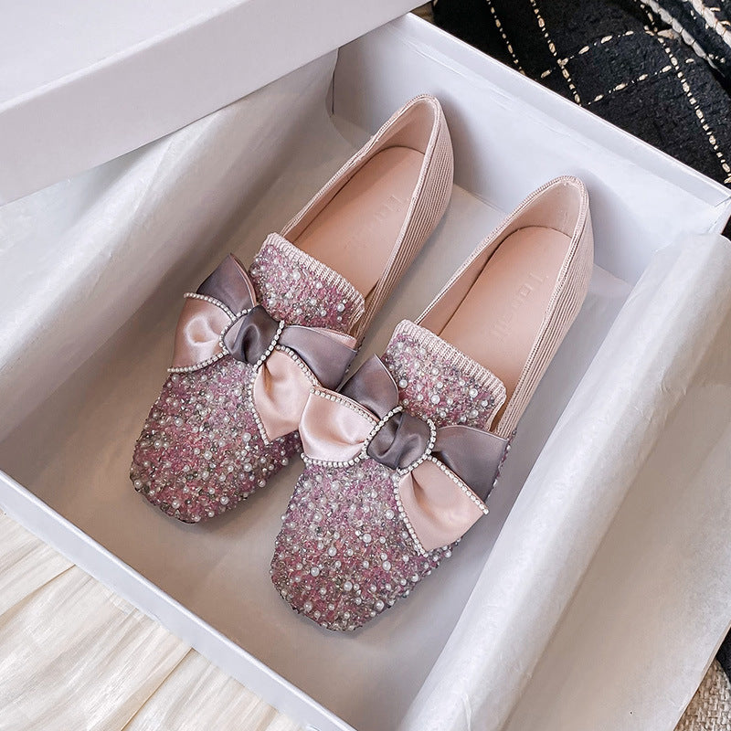 Belifi Gentle Flat Rhinestone Shoes