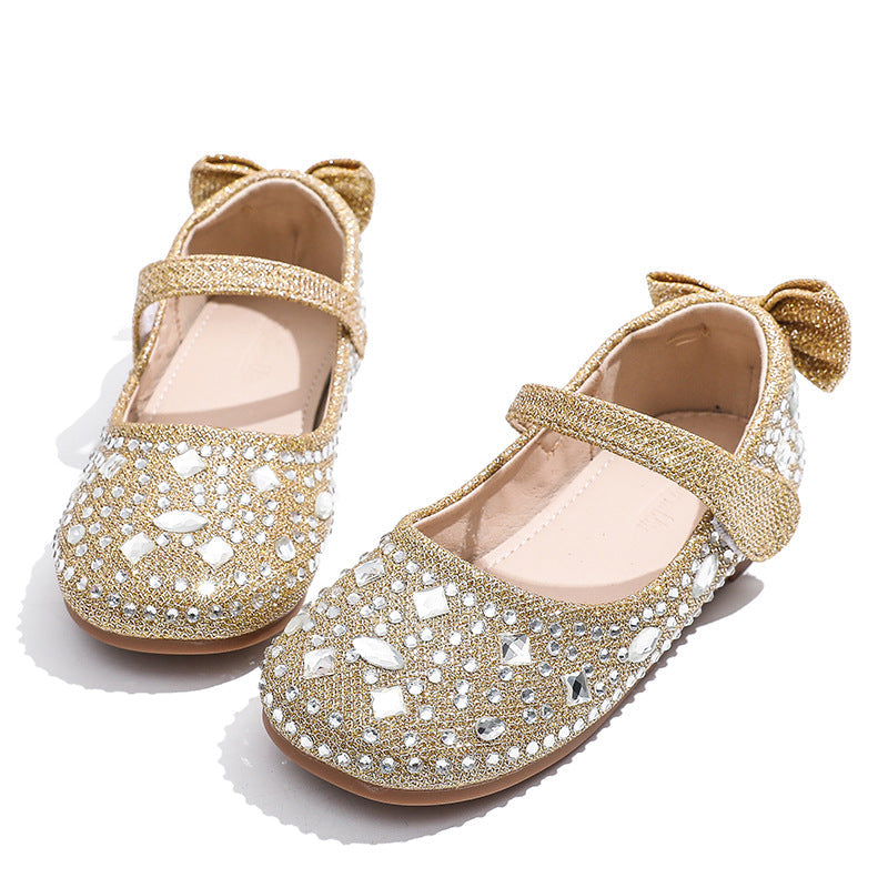 OwlakyKids Girls Shiny Crystal Shoes