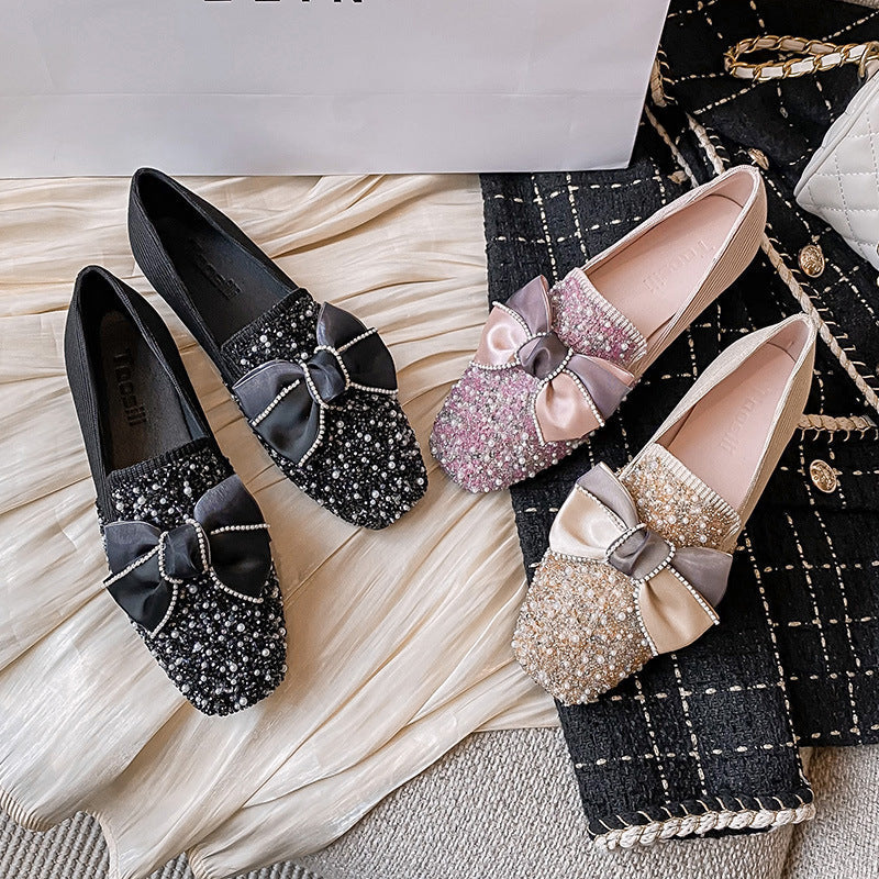 Belifi Gentle Flat Rhinestone Shoes