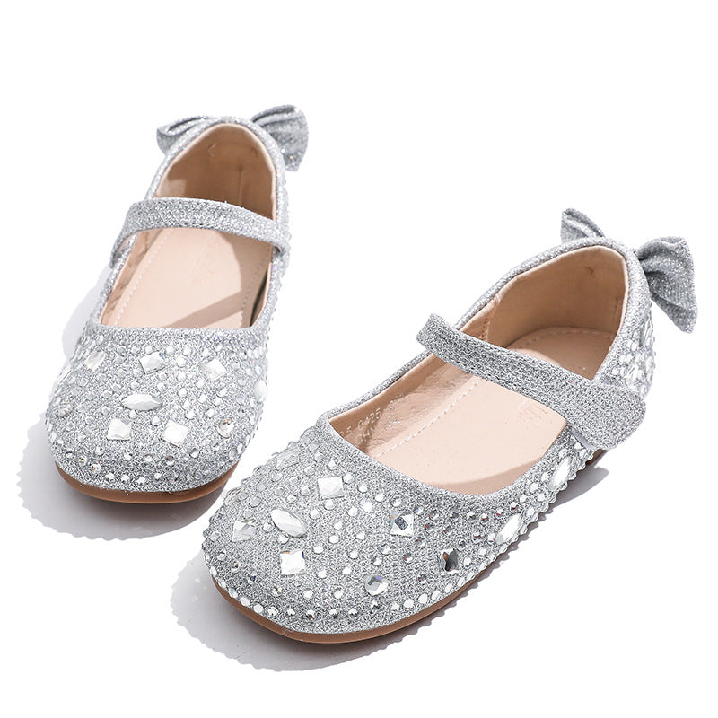 OwlakyKids Girls Shiny Crystal Shoes