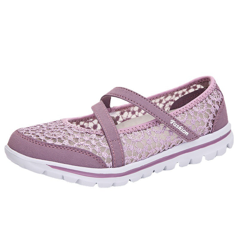 Belifi Lace Breathable Casual Flat Shoes