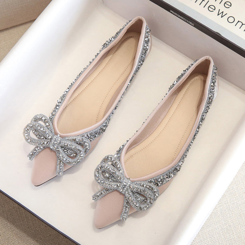 Belifi RhinestoneCasual Comfort Dressy Flats For Wedding Bling Diamonds Bridal Shoes