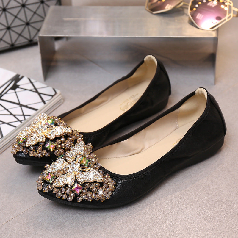 Belifi Rhinestone Flats Casual Comfort Dressy Flats For Wedding Fox Slippers