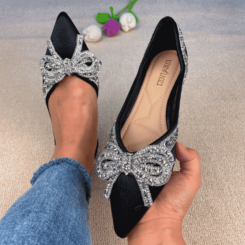 Belifi RhinestoneCasual Comfort Dressy Flats For Wedding Bling Diamonds Bridal Shoes