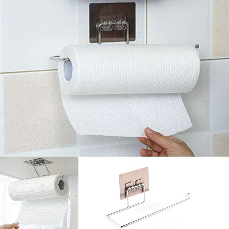 Self-Adhesive Paper Towel Holder Rack