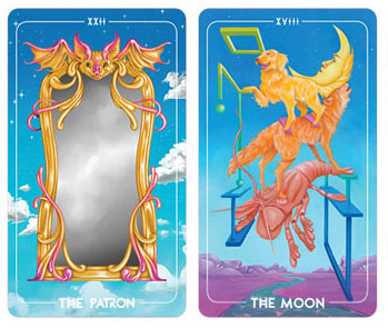 zekes arcana tarot | The Moon and The Patron cards