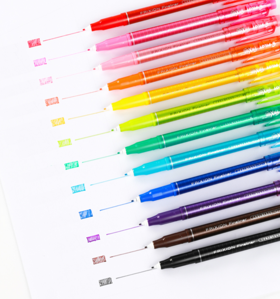 Grote hoeveelheid noot stel je voor Pilot FriXion Fineliner Erasable Pen - Fine Tip - 12 Color Set – MN1226
