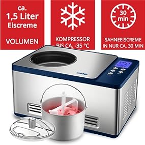 Eismaschine Schuhbeck Exklusiv inklusive Eisbuch 1,5 L – Unold