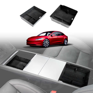 For 2024 Model 3 Highland Rear Trunk Left Side Storage Box GXM