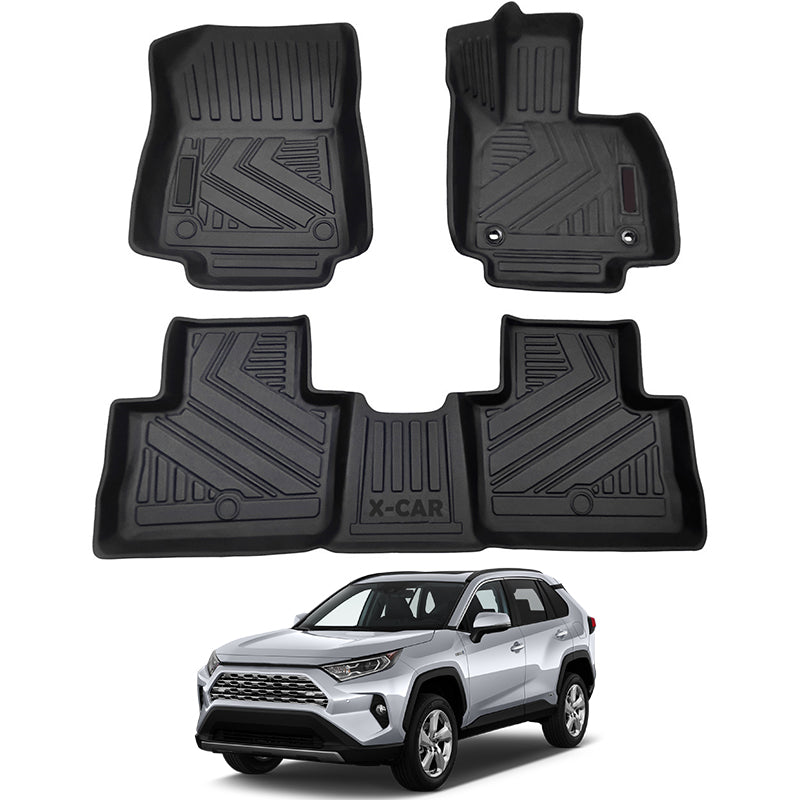 3D Floor Mats for Toyota Rav4 20192022 Accessories XCAR