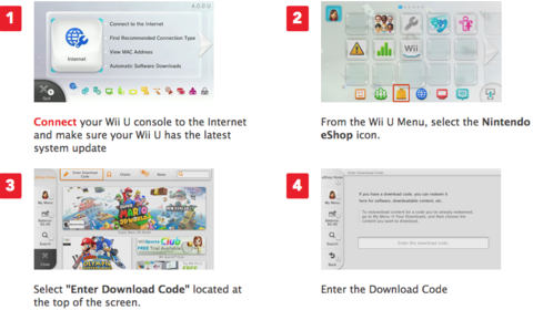 redeem my nintendo download code wii u