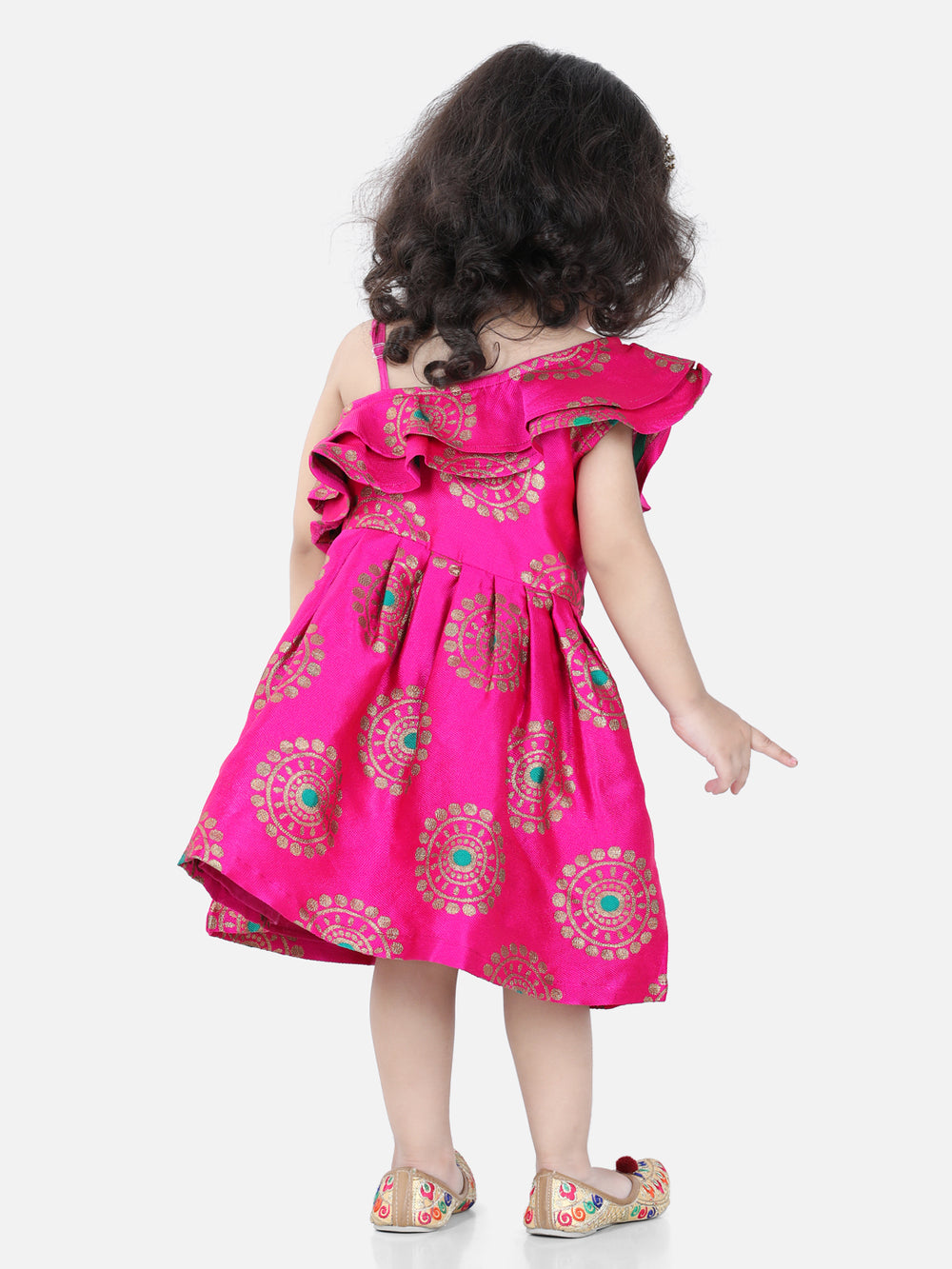Pink Gota Frill Long Dress for Baby Girl  MISSPRINT