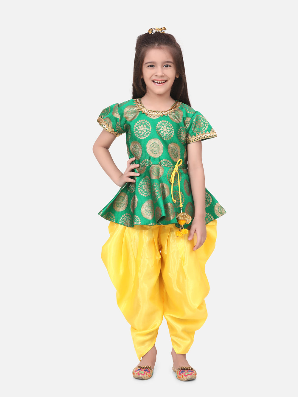 dhoti with peplum top