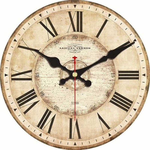 horloge vintage bois