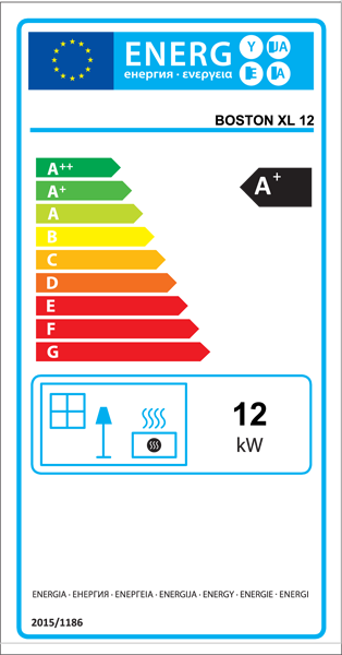 Poêle a Granulés Rond Étanche 12 kw Boston XL | Livraison Gratuite | ITALIA