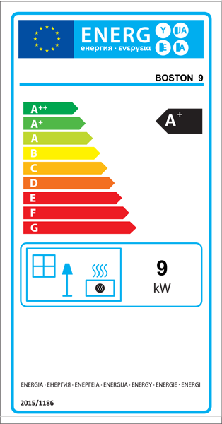 Boston 9 Kw etanche - PACK POÊLE + CONDUIT VENTOUSE - Poêle à granulés air silencieux - ITALIA