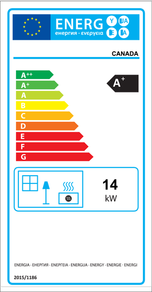 Poêle à Granulés Ventilé Canalisable 12 Kw Canada | Livraison Gratuite | ITALIA