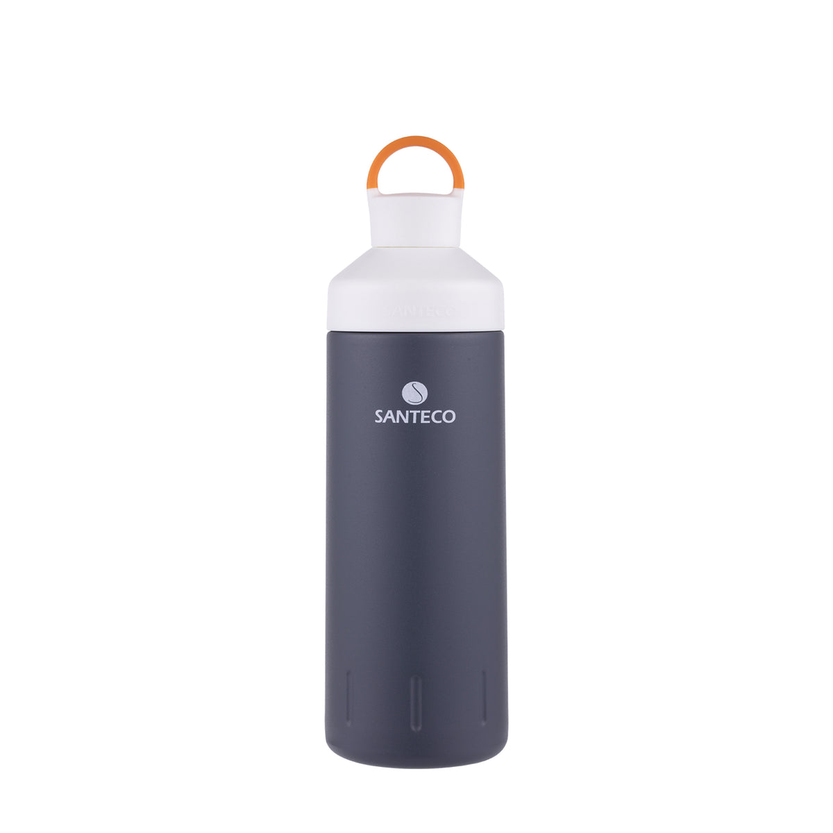 SANTECO water bottle 24 oz (about 680.4 ml), vacuum insulation stainless  steel bottle, with straw handle cap, leak-proof bottle, wide mouth and easy