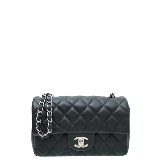 Chanel Black CC Double Chain Strap Small Flap Bag – The Closet