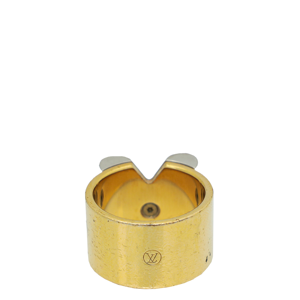 Louis Vuitton Ring Band Monogram Flower Golden Gold-plated ref