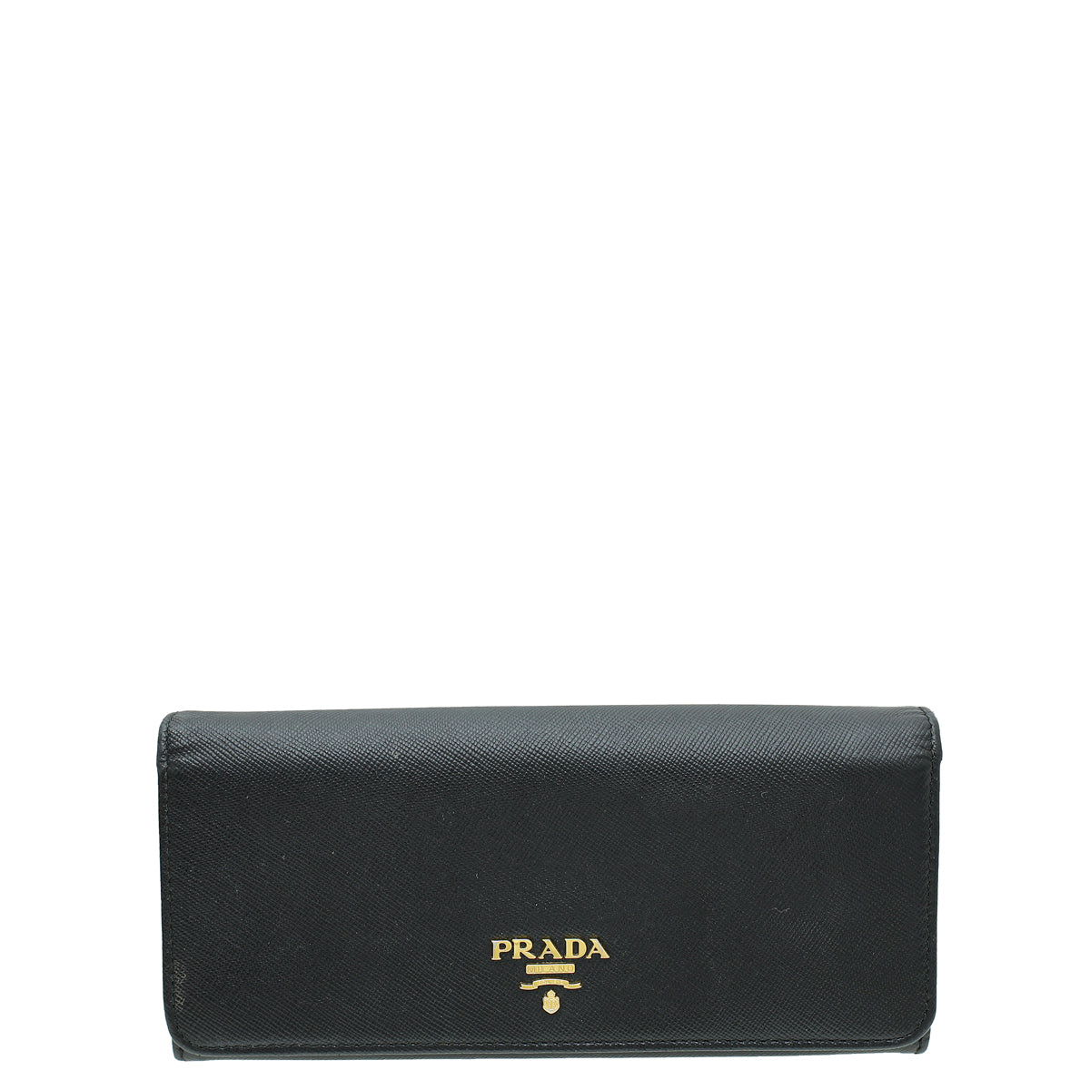 Prada Black Vitello Move Leather Leather Wallet On Chain Prada