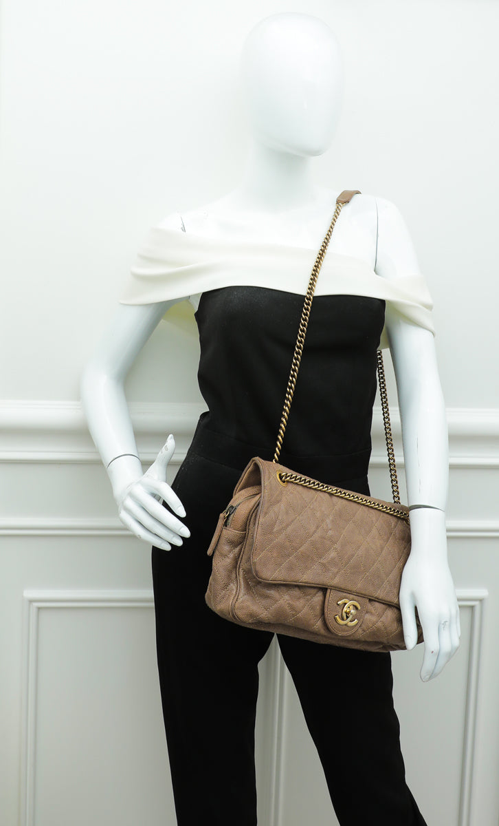 Chanel Easy Flap Mini bag Black Calfskin Silver hardware  VintageUnited