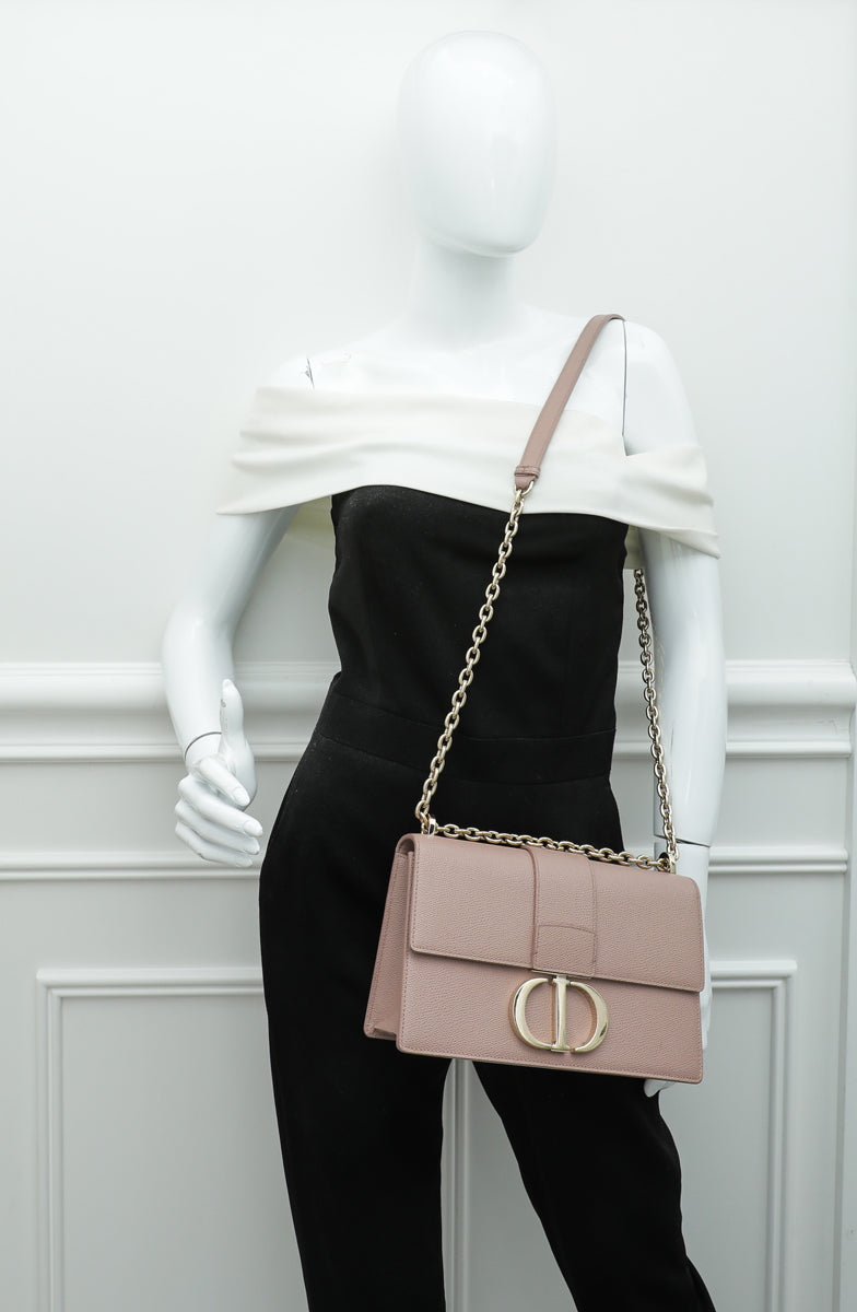 30 Montaigne EastWest Bag with Chain Pink Calfskin  DIOR