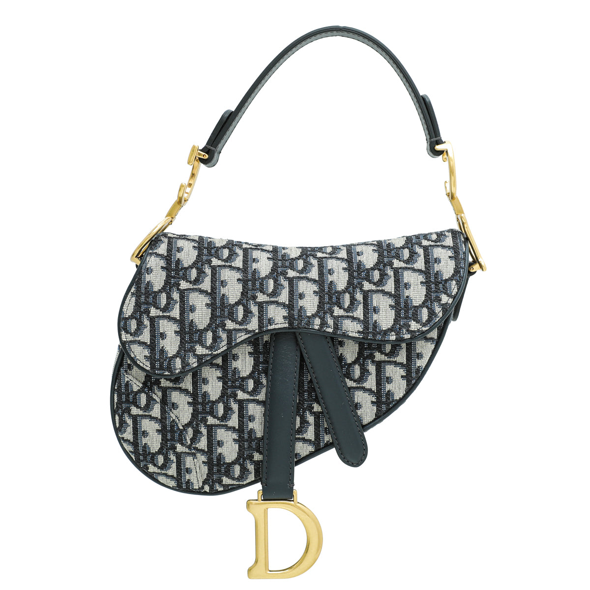 Christian Dior Oblique Mini Saddle Bag Blue  STYLISHTOP