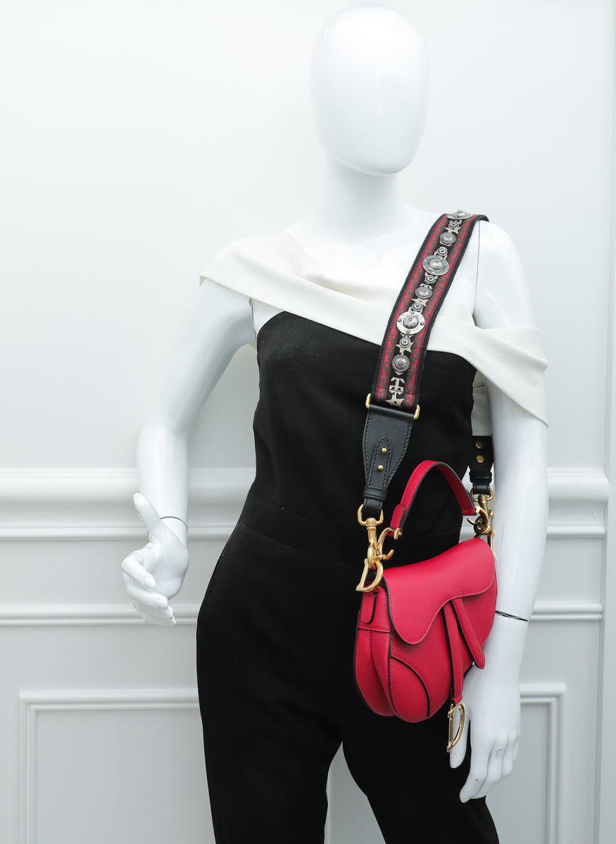 Dior Dior Oblique Canvas Mini Saddle Red  Bag Religion