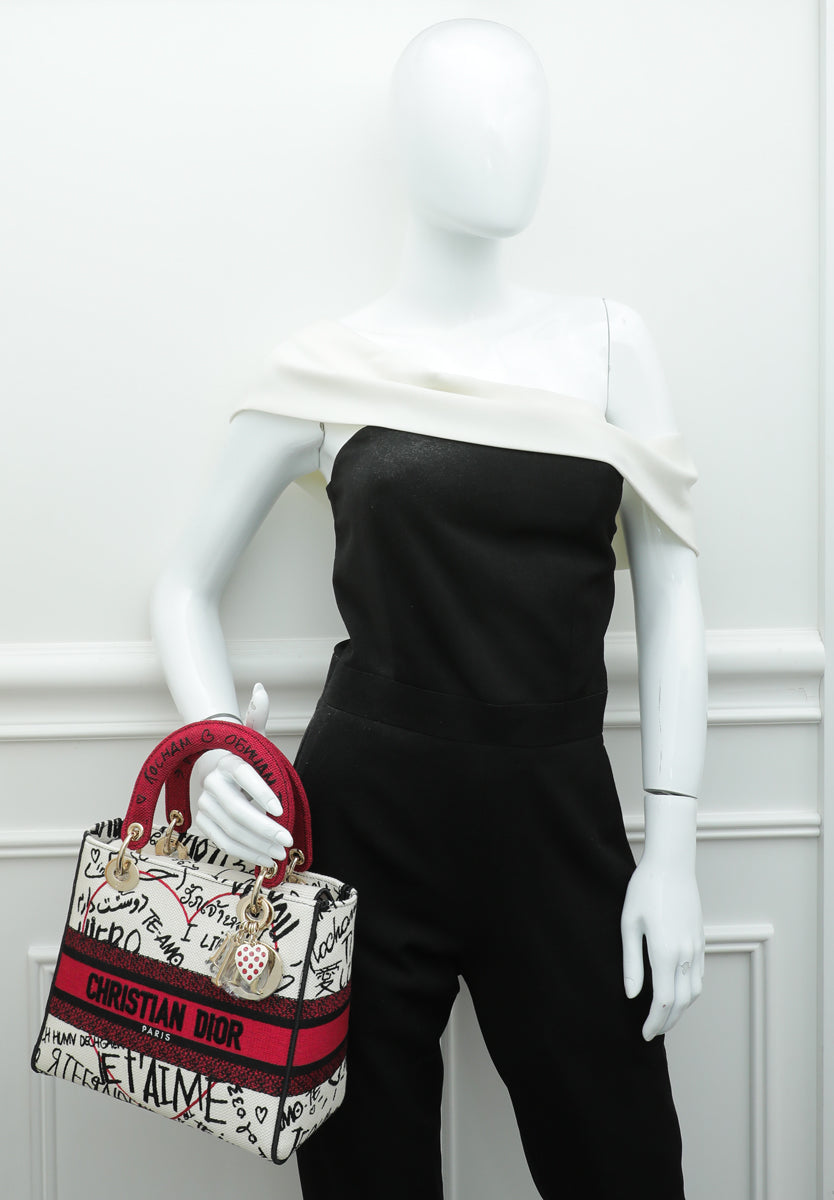 Lady Dior Dioramour CD genuine leather womens handbag size 20  Shopee  Malaysia