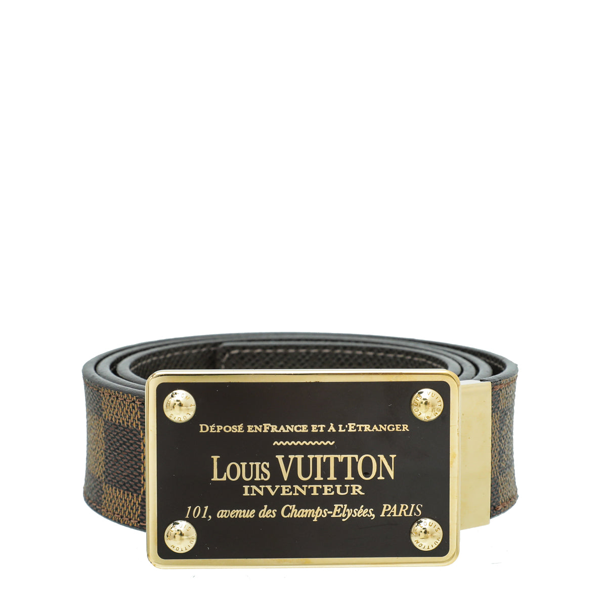 Louis Vuitton Damier Canvas Inventeur Belt  Yoogis Closet